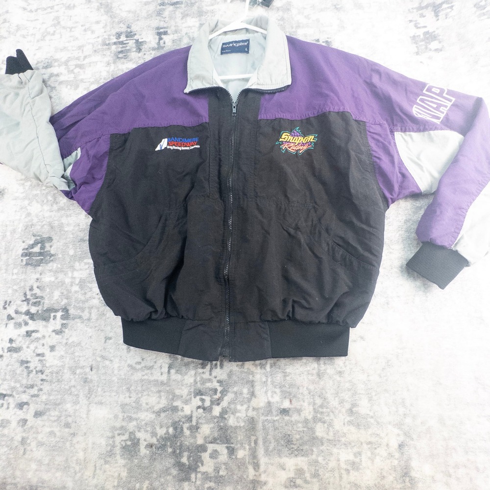 Vintage Swingster Snap-on Racing Jacket Large Bandimere Speedway 90s Colorblock